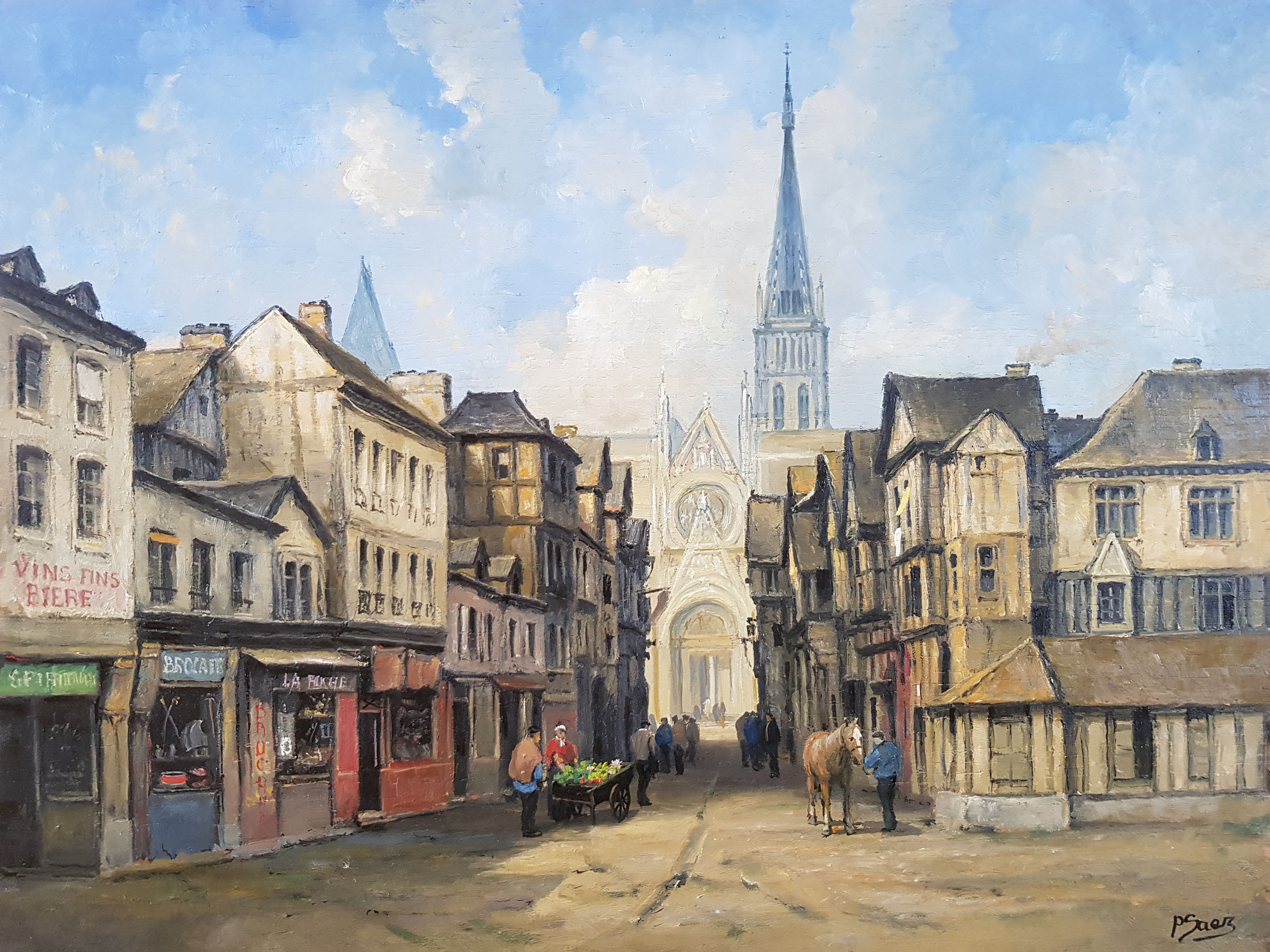 peinture à l'huile La cathédrale de Rouen