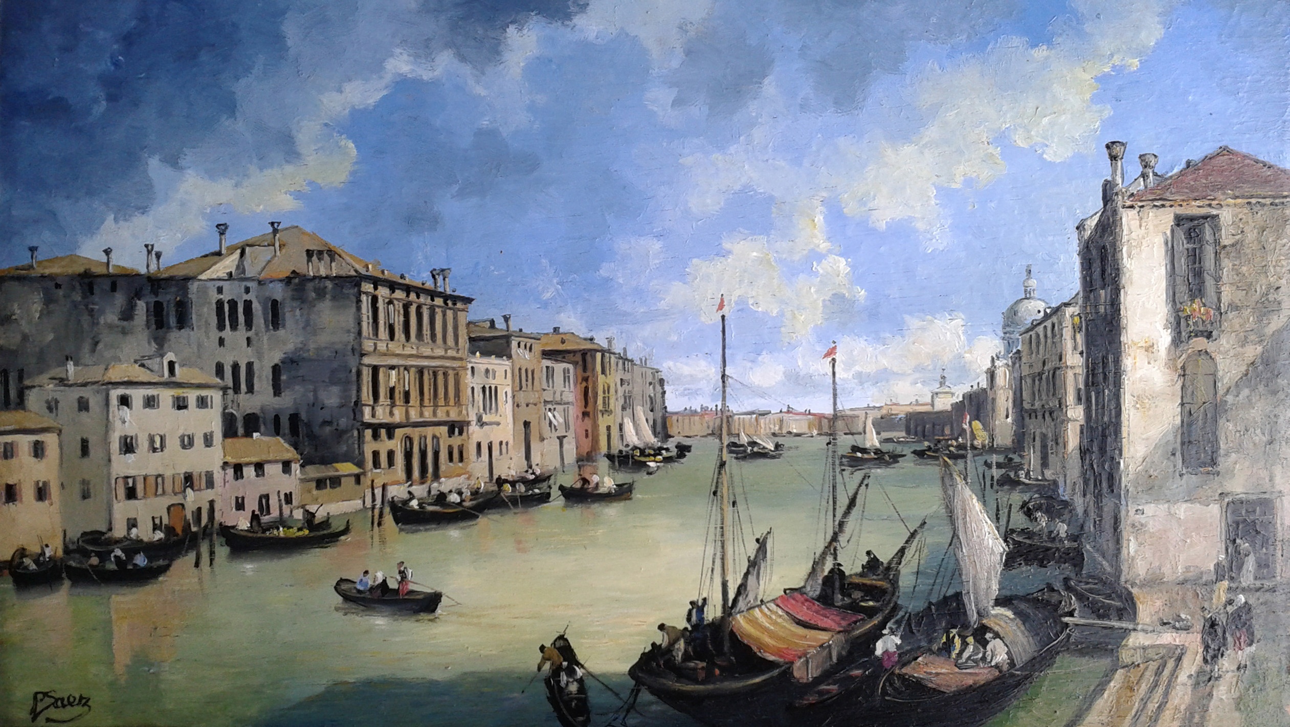 peinture à l'huile Le " Grand Canal " de Venise
