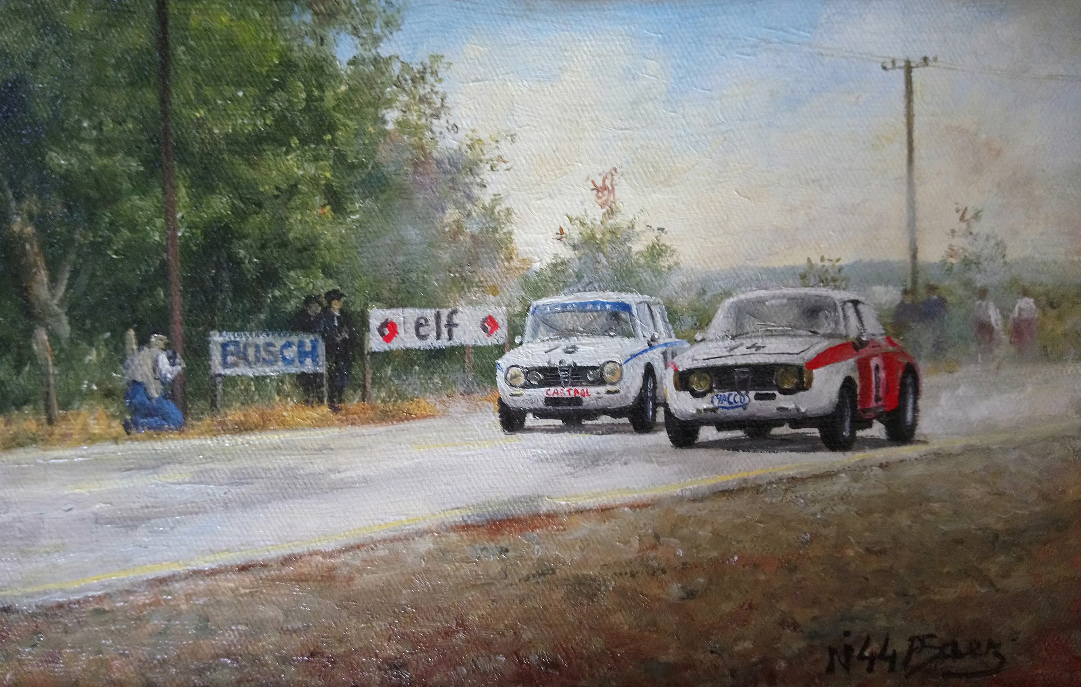 peinture à l'huile Rallye prix des frontières   N. 44