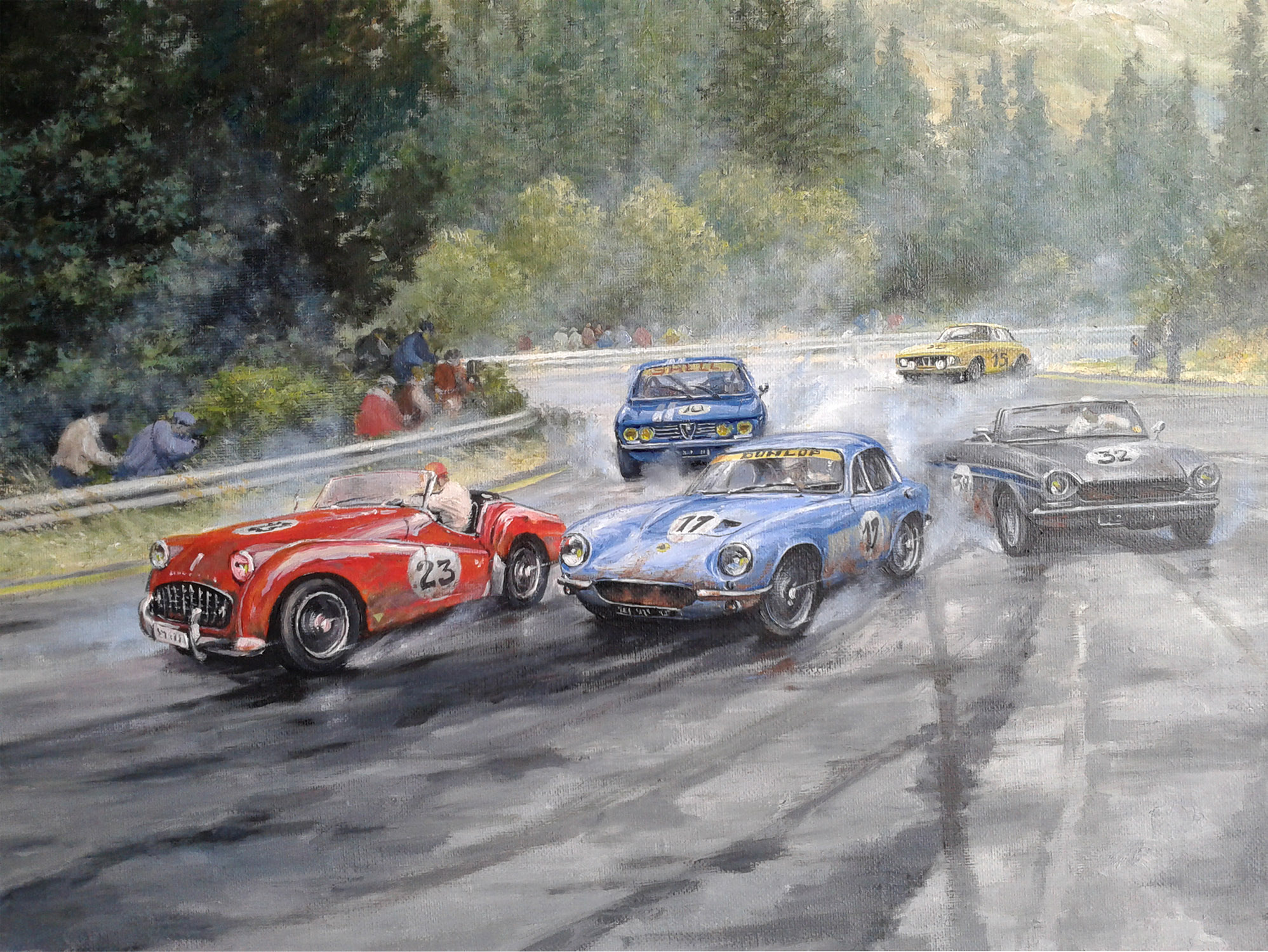 peinture à l'huile Rallye de montagne N. 88